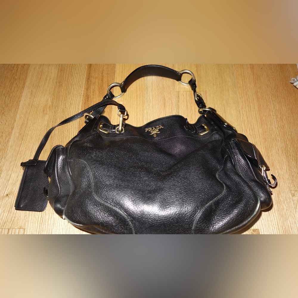 Prada Side Pockets Hobo Vitello Daino - Picture 3 of 7